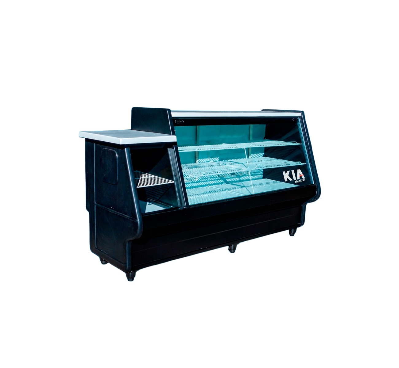 HELADERA MOSTRADOR VITRINA 2.03 MTS BLACK CON BAJADA 2000 KIA ELECTRO