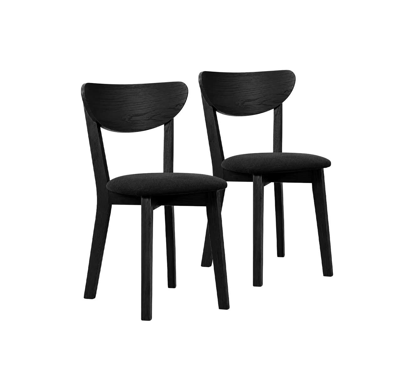 SILLA TAPIZADAS X2 NORDICA NEGRO/NEGRO OT000104 DE FRANCE