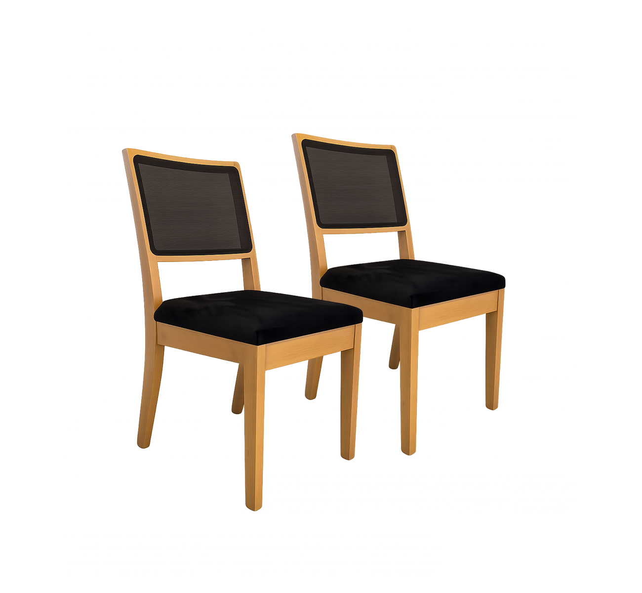 SILLA TAPIZADAS X2 MIEL/NEGRO OT000112 DE FRANCE